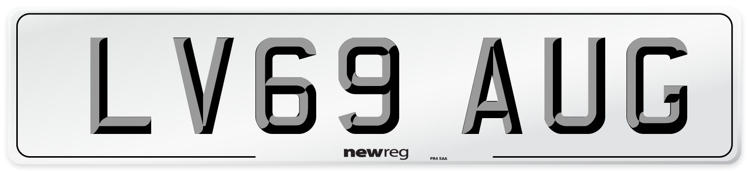 LV69 AUG Number Plate from New Reg